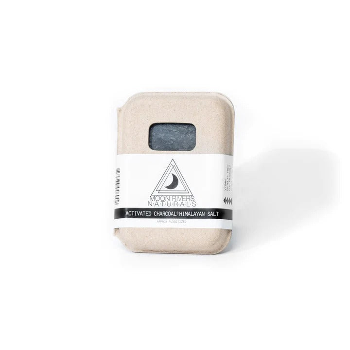 Beige salt packet with a label on a white background