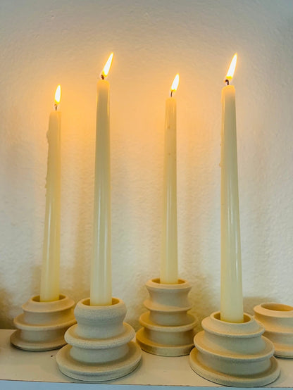 Bowman Ceramics | White Tapered Candlestick Holder