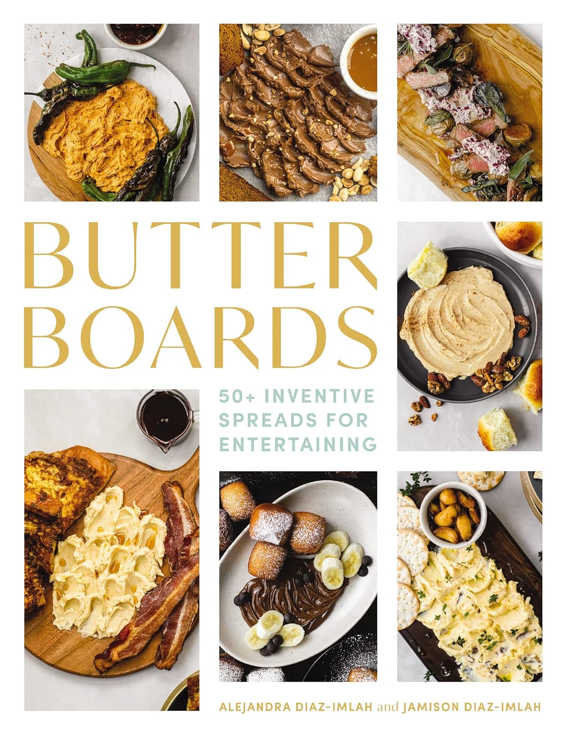 Book cover of 'Butter Boards' with images of spreads and recipes.