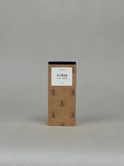 Box of Incense labeled 'Pinion' on a gray background