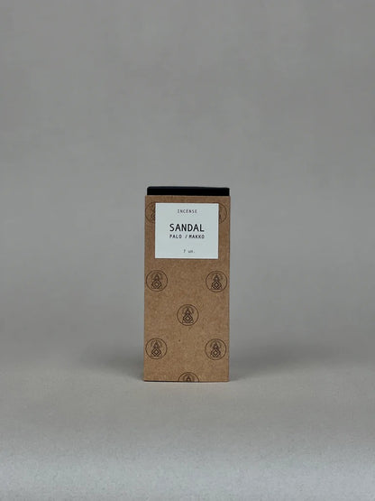 Box of Incense labeled 'Sandal' on a gray background