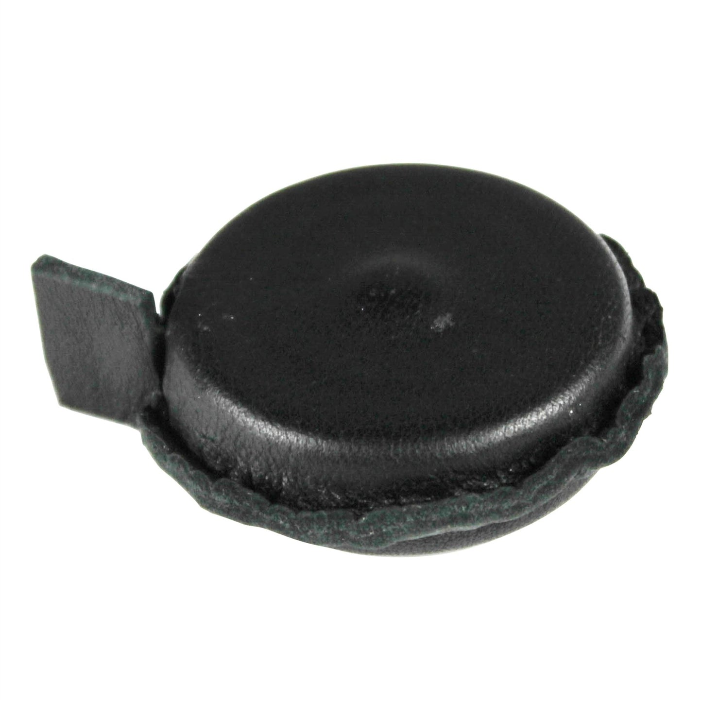 Black tape measure on a white background