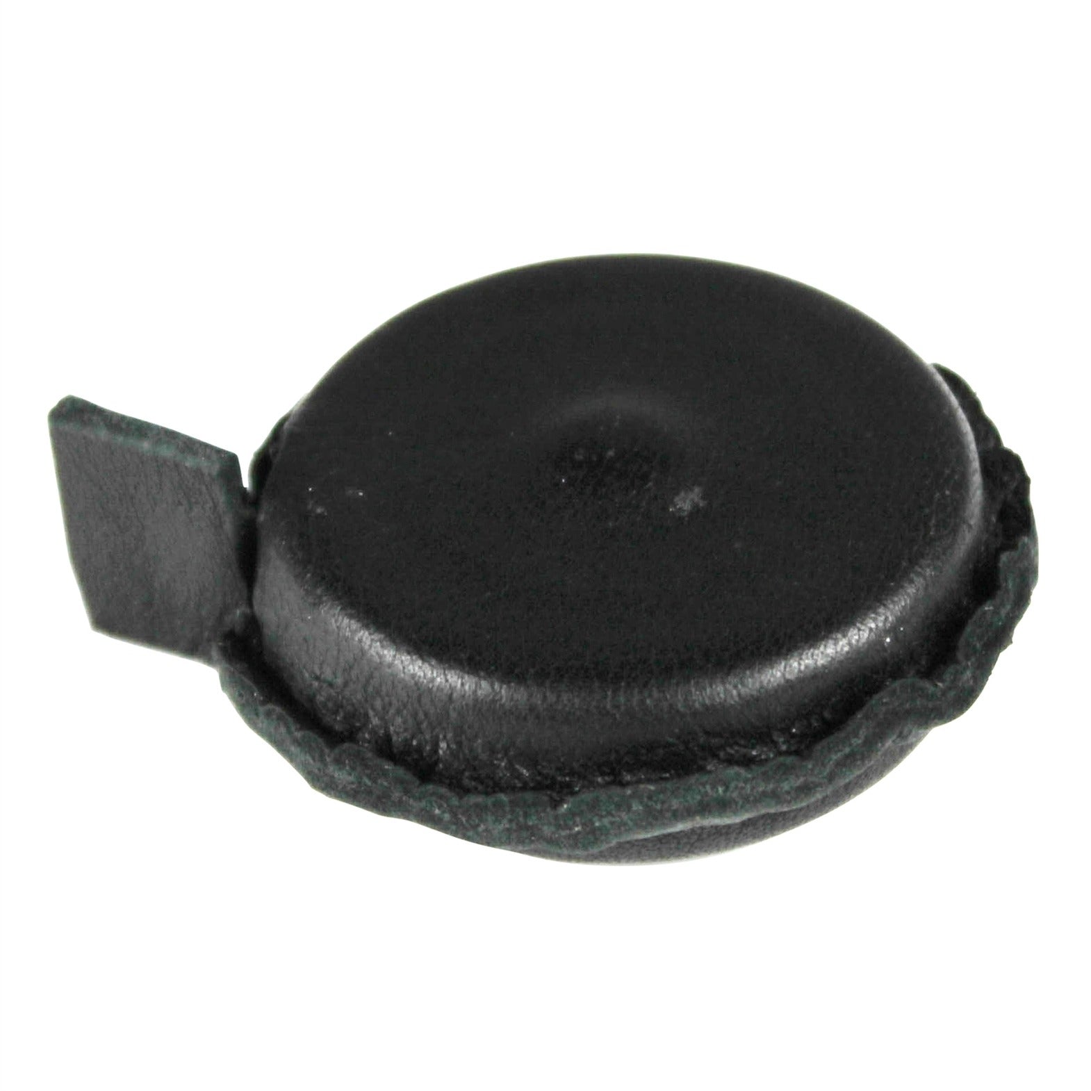 Black tape measure on a white background