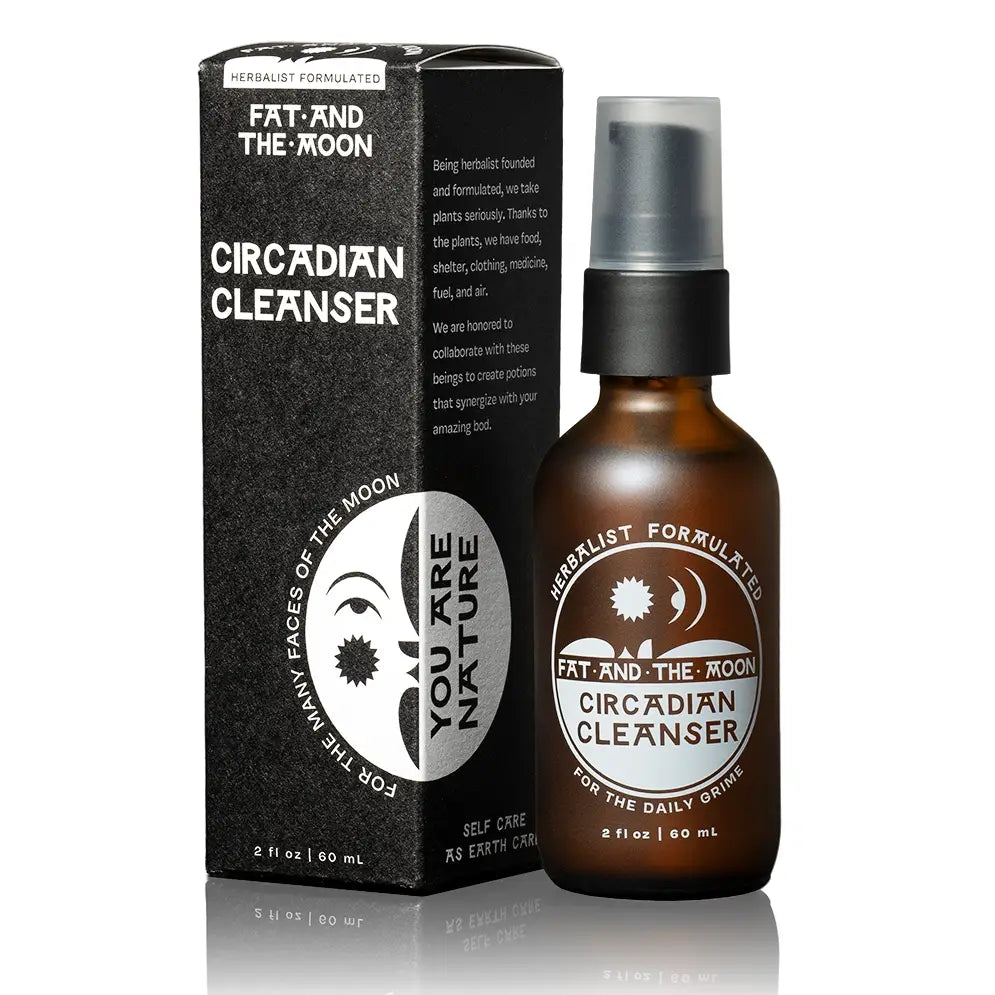 Fat and the Moon Circadian Cleanser bottle and packaging on a white background