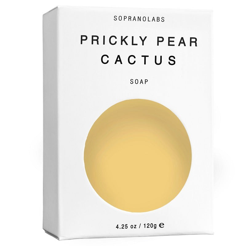 Box of Sopranolabs Prickly Pear Cactus soap on a white background